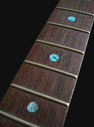 Picture of Inlay Sticker Fret Markers for Guitars & Bass - Custom Dots Set - Abalone Blue