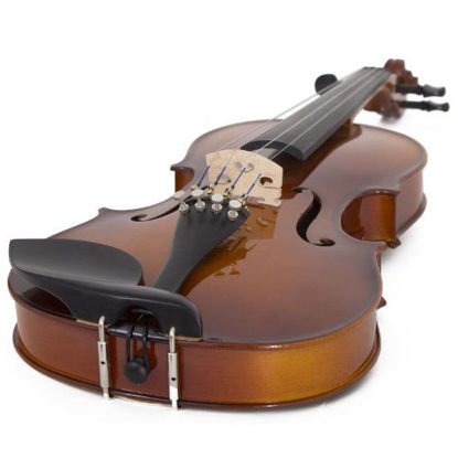 Picture of Cecilio CVN-300 Solidwood Ebony Fitted Violin with D'Addario Prelude Strings, Size 3/4