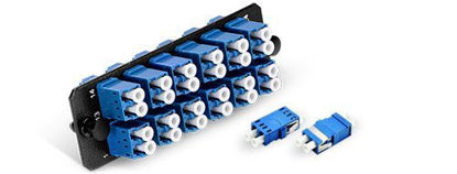 Picture of Corning LANscape CCH Patch Panel with 12 LC Duplex OS2 Singlemode Adapters (Ceramic Insert) CCH-CP24-A9
