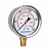 Picture of Measureman 2-1/2" Dial Size, Liquid Filled Pressure Gauge, 0-1000psi/7000kpa, 304 Stainless Steel Case, 1/4"NPT Lower Mount