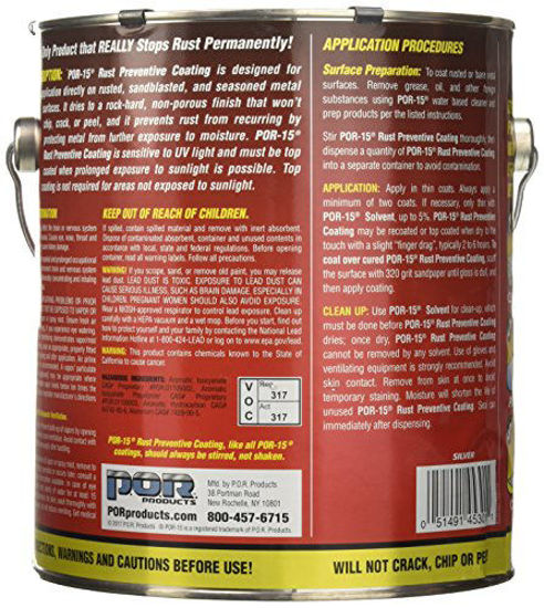 Picture of POR-15 45301 Silver Rust Preventive Coating - 1 Gallon