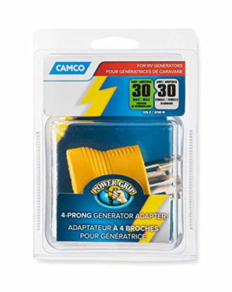 Picture of Camco 55338 PowerGrip 30 Amp 4-Prong Generator Adapter
