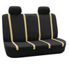 Picture of FH Group FB032BEIGE114 Beige Unique Flat Cloth Car Seat Cover (w. 4 Detachable Headrests and Solid Bench)