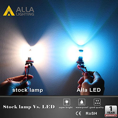 Picture of Alla Lighting 3600lm Xtreme Super Bright H16 H8 H11 LED Fog Light Bulbs 8000K Ice Blue 12V ETI 56-SMD Replacement for Cars, Trucks