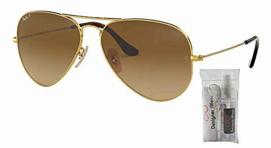 Picture of Ray Ban RB3025 AVIATOR LARGE METAL 001/M2 58M Shiny Gold/Brown Gradient Polarized Sunglasses For Men For Women