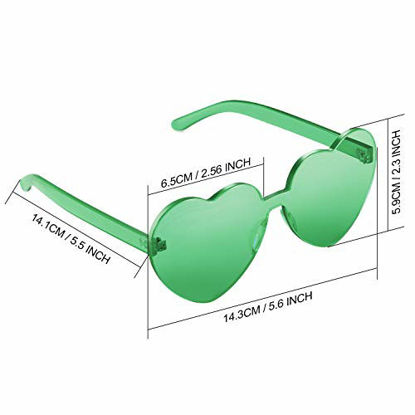 Picture of Maxdot Heart Shape Sunglasses Party Sunglasses (Green)