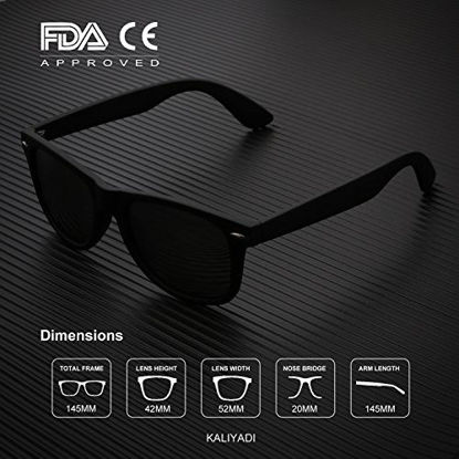 Picture of Polarized Sunglasses for Men and Women Matte Finish Sun glasses Color Mirror Lens 100% UV Blocking