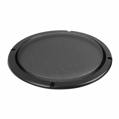 Picture of X AUTOHAUX Grill Cover 8'' Mesh Protector Black Car Speaker Cover Woofer Subwoofer Grill with Screws