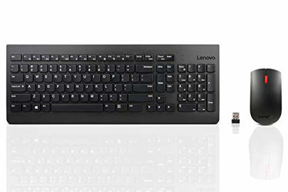 Picture of Lenovo 510 Wireless Keyboard & Mouse Combo, 2.4 GHz Nano USB Receiver, Full Size, Island Key Design, Left or Right Hand, 1200 DPI Optical Mouse, GX30N81775, Black