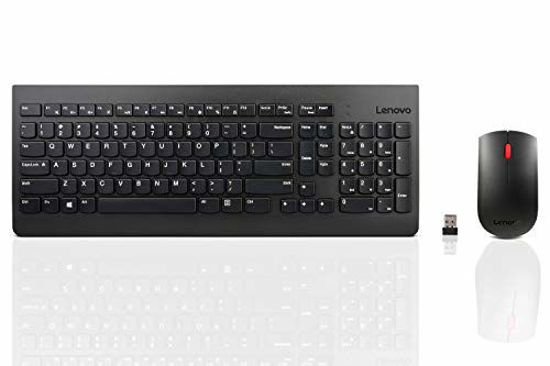 Picture of Lenovo 510 Wireless Keyboard & Mouse Combo, 2.4 GHz Nano USB Receiver, Full Size, Island Key Design, Left or Right Hand, 1200 DPI Optical Mouse, GX30N81775, Black