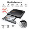 Picture of VersionTECH. External CD DVD Drive, USB 3.0 Type C Ultra-Slim Superdrive Optical Burner Writer Player CD DVD +/- RW, Compatible with Windows 10 8 7 XP Vista Mac OS System for Mac Pro Air iMac Laptop