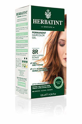 Picture of Herbatint Permanent Haircolor Gel, 8R Light Copper Blonde, 4.56 Ounce