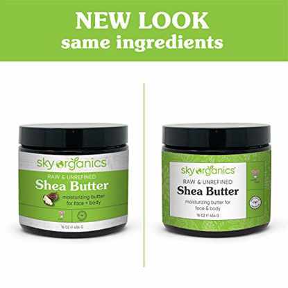 Picture of Shea Butter by Sky Organics (16 oz) 100% Pure Unrefined Raw African Shea Butter for Face and Body Moisturizing Natural Body Butter for Dry Skin