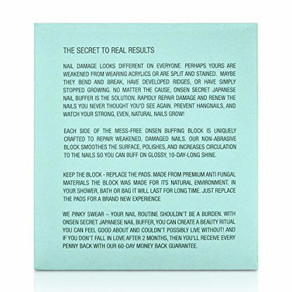 Picture of Onsen Professional Nail Buffer, Ultimate Shine Nail Buffing Block With 3 Way Buffing Methods, Smooth & Shine After Onsen Nail Filer, Compact Purse Size Manicure Tools for Optimum Nail Care