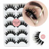 Picture of Veleasha 5D Faux Mink Lashes Handmade Luxurious Volume Fluffy Natural False Eyelashes 5 Pairs | Dubai