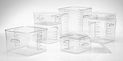 Picture of Rubbermaid Commercial Products Plastic Space Saving Square Food Storage Container For Kitchen/Sous Vide/Food Prep, 12 Quart, Clear