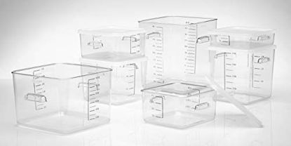 Picture of Rubbermaid Commercial Products Plastic Space Saving Square Food Storage Container For Kitchen/Sous Vide/Food Prep, 6 Quart, Clear (Fg630600Clr)