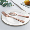 Picture of LIANYU Copper Silverware Flatware Set, 20 Piece Stainless Steel Cutlery Set for 4, Mirror Finish, Ideal for Home Hotel Wedding Festival Party, Dishwasher Safe