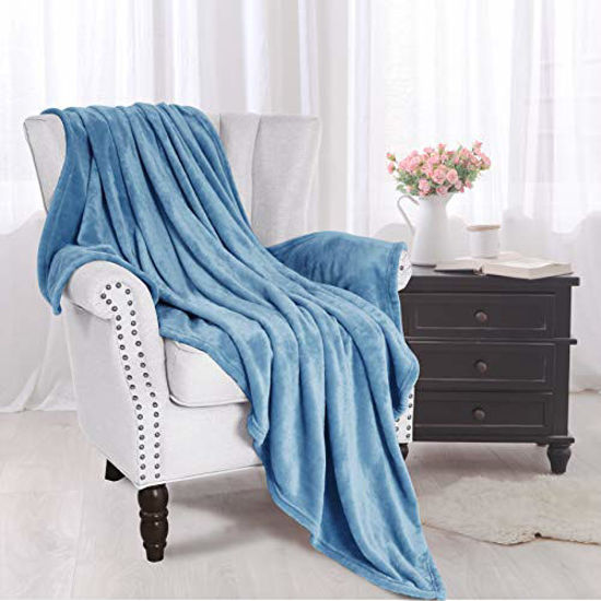 Exclusivo Mezcla Soft Flannel Fleece Velvet Plush Throw Blanket � 50" x 60" Grey 