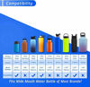 Picture of The Mass Wide Mouth Straw Lid Compatibility Most Sports Water Bottle (White & Cobalt)