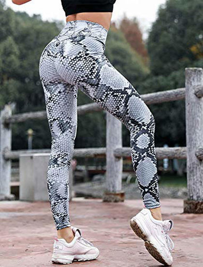 SEASUM Women Scrunch Butt Leggings High Waisted Ruched Yoga Pants Workout  Butt Lifting M