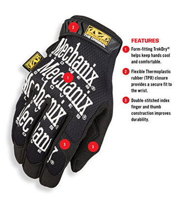 Picture of Mechanix Wear: The Original Work Gloves (Medium, Black)