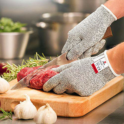 Picture of NoCry Cut Resistant Gloves - Ambidextrous, Food Grade, High Performance Level 5 Protection. Size Small, Complimentary Ebook Included