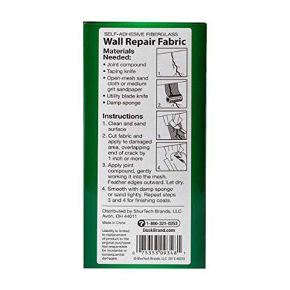 Picture of Duck Brand 282084 Self-Adhesive Drywall Repair Fabric, 6-Inch by 25 Feet, Single Roll
