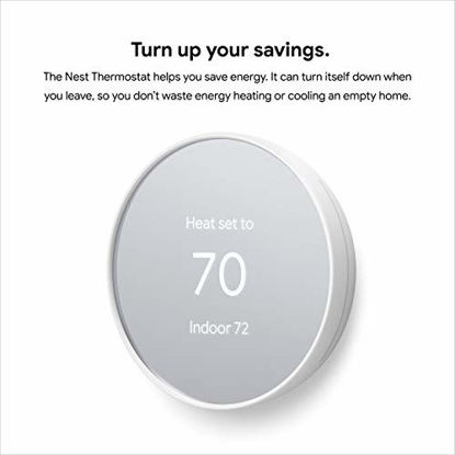 Picture of Google Nest Thermostat - Smart Thermostat for Home - Programmable Wifi Thermostat - Snow