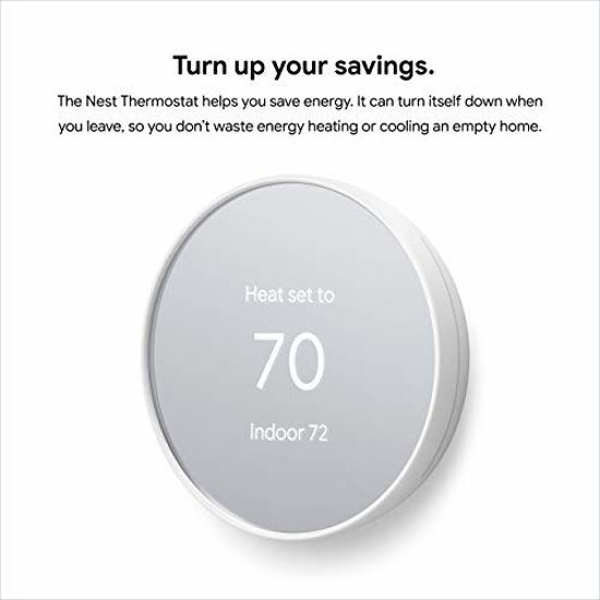 Google Nest Smart Programmable Wifi Thermostat - Snow