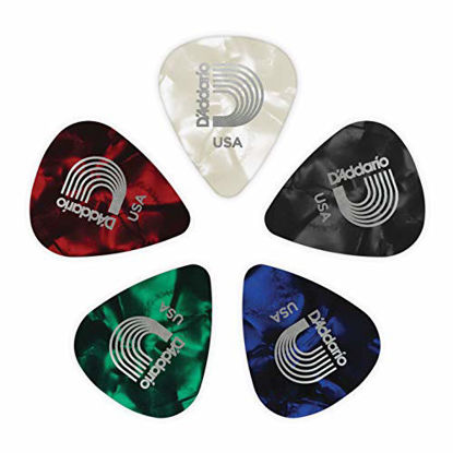 Picture of D'Addario Assorted Pearl Celluloid Guitar Picks, 10 pack, Heavy