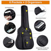 Picture of CAHAYA 40 41 42 Inch Multi-pockets Acoustic Guitar Bag 6 Pockets 0.3 Inch Thick Padding Waterproof Guitar Case Gig Bag