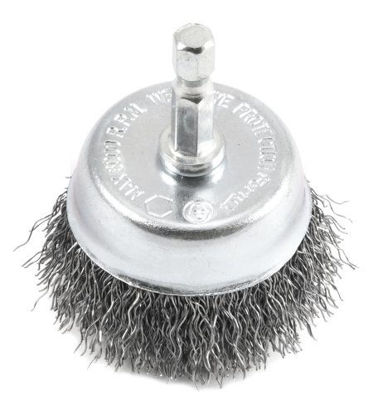Picture of Forney 72729 Wire Cup Brush, Coarse Crimped with 1/4-Inch Hex Shank, 2-Inch-by-.012-Inch