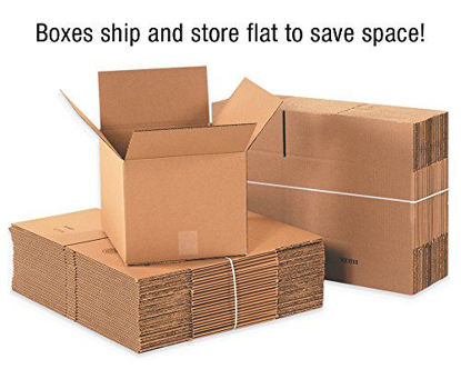 Picture of BOX USA B20204 Flat Corrugated Boxes, 20"L x 20"W x 4"H, Kraft (Pack of 10)