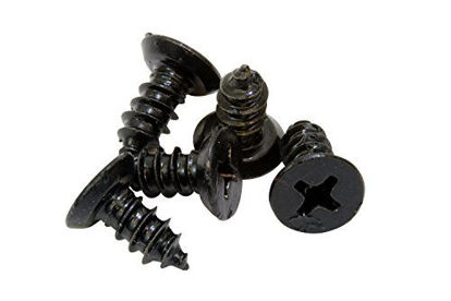 Picture of #8 X 3/8'' Black Xylan Coated Stainless Flat Head Phillips Wood Screw (25 pc) 18-8 (304) Stainless Steel Screw by Bolt Dropper