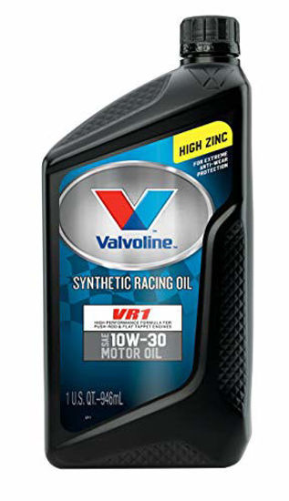 Picture of Valvoline VR1 Racing Synthetic SAE 10W-30 Motor Oil 1 QT, Case of 6