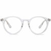 Picture of SOJOS Classic Round Blue Light Blocking Glasses Computer Eyeglasses SJ2069 ALL ME with Clear Frame/Anti-Blue Light Lens with Rivets