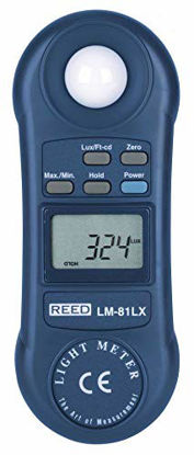 Picture of REED Instruments LM-81LX Compact Light Meter, 20,000 Lux / 2,000 Foot Candles (Fc)