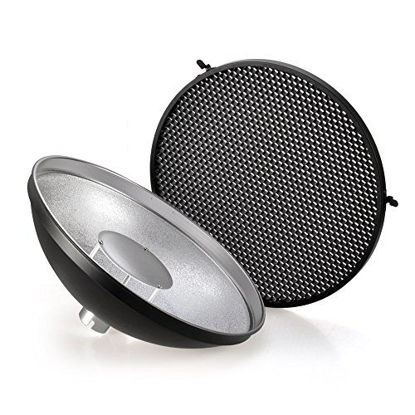 Picture of Godox AD-S3 Beauty Dish Reflector with Honeycomb Cover for Godox AD200PRO AD200 Pocket Flash Godox AD180 AD360 AD360II Flash Speedlite - Including PERGEAR Cleaning Kit