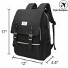 Picture of Unisex College Bag Fits up to 15.6 Laptop Casual Rucksack Waterproof School Backpack Daypacks (AllBlackWithUSB)