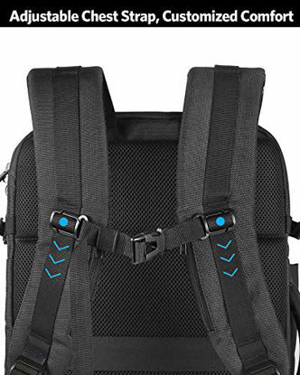 Picture of Inateck 40L Travel Backpack, Flight Approved Carry on Backpack Hand Luggage, Anti-Theft Business Laptop Rucksack Large Daypack Weekender Bag for 17'' Laptop - Black
