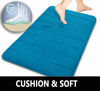 Picture of Yimobra Memory Foam Bath Mat Large Size 31.5 by 19.8 Inches, Soft and Comfortable, Super Water Absorption, Non-Slip, Thick, Machine Wash, Easier to Dry for Bathroom Floor Rug, Peacock Blue