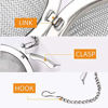 Picture of Fu Store 2pcs Stainless Steel Mesh Tea Ball 2.1 Inch Tea Infuser Strainers Tea Strainer Filters Tea Interval Diffuser for Tea