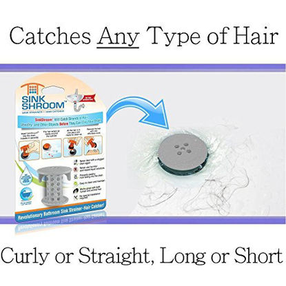 Picture of SinkShroom The Revolutionary Sink Drain Protector Hair Catcher/Strainer/Snare, Gray