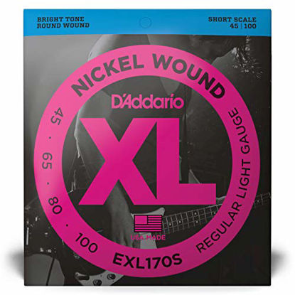Picture of D'Addario EXL170S Nickel Wound Bass Guitar Strings, Light, 45-100, Short Scale