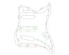 Picture of Musiclily SSS 11 Hole Strat Guitar Pickguard for Fender USA/Mexican Made American Standard Stratocaster Modern Style Guitar Parts, 1Ply Matte Black