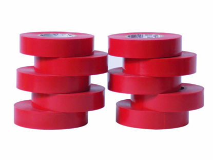 Picture of WOD ETC766 Professional Grade General Purpose Red Electrical Tape UL/CSA listed core. Vinyl Rubber Adhesive Electrical Tape: 1 inch X 66 ft - Use At No More Than 600V & 176F (Pack of 1)