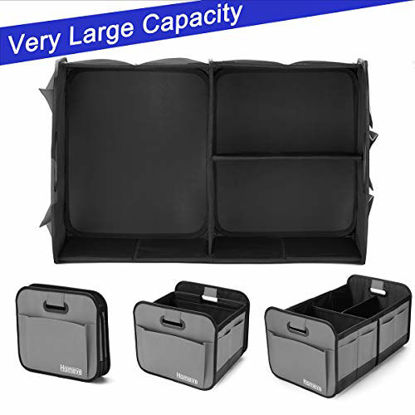 Picture of Foldable Trunk Storage Organizer, Reinforced Handles, Suitable for Any Car, SUV, Mini-van Model Size, Grey