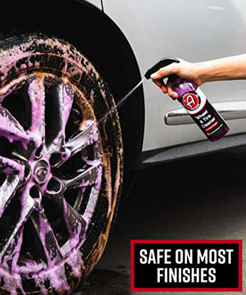 Picture of Adams Wheel & Tire Cleaner - Car Detailing Tire & Wheel Cleaner Car Cleaning Formula | Chrome Aluminum Clear-Coated Painted Polished & Plasti-Dipped Rim Cleaner | Tire Brush Wheel Brush Woolie