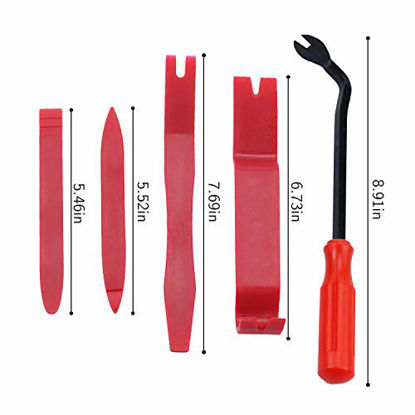 Picture of LivTee 5 pcs Auto Trim Removal Tool Kit, Interior Door Panel Clip Removal Set for Vehicle Dash Radio Audio Installer